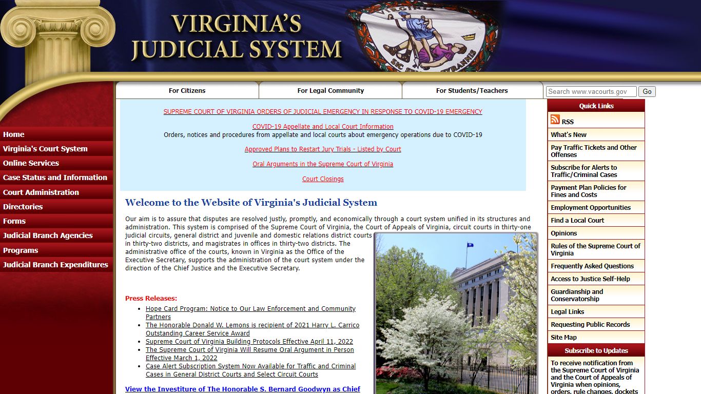 The Official Web Site for Virginia’s Judicial System